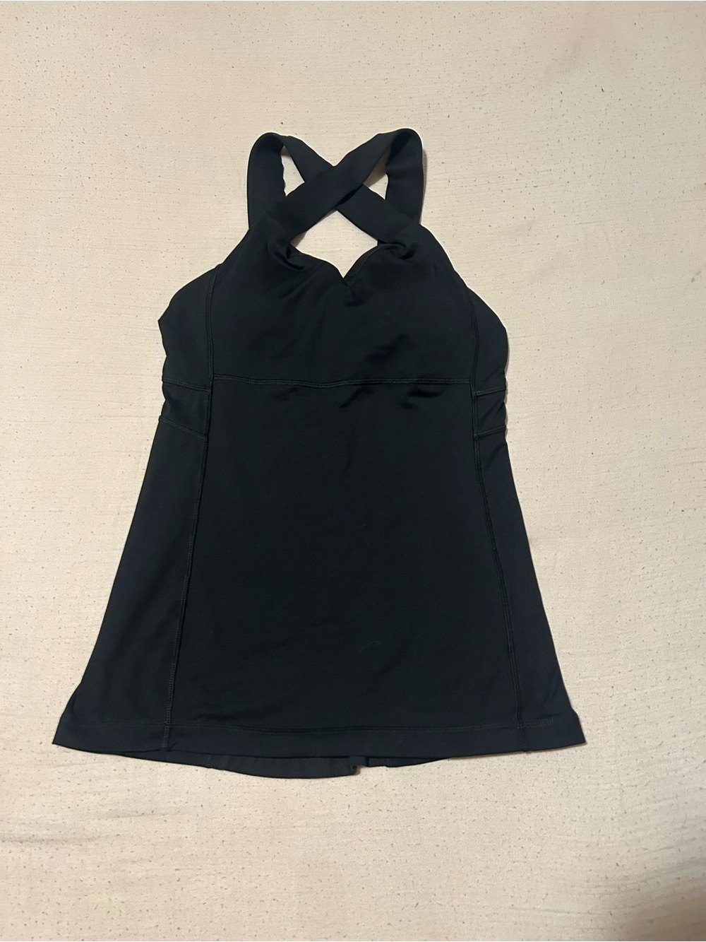 lululemon athletica Black Cross-Back Crop Top